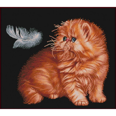 Пушок та пір'їнка |  арт. VN-030 | Набір для вишивки хрестиком