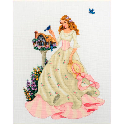 Дівчина з птахами |  арт. VN-065 | Набір для вишивки хрестиком