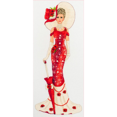 Вікторіанська дама |  арт. VN-067 | Набір для вишивки хрестиком