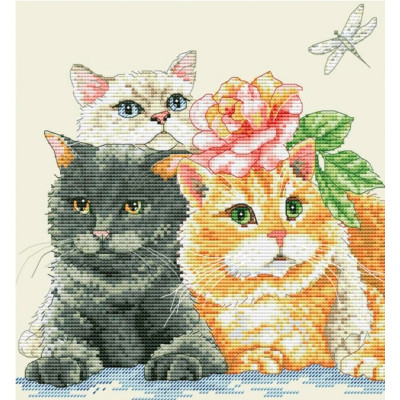 Кошенята | арт. VN-127 | Набір для вишивки хрестиком Кошенята | арт. VN-127 | Набір для вишивки хрестиком