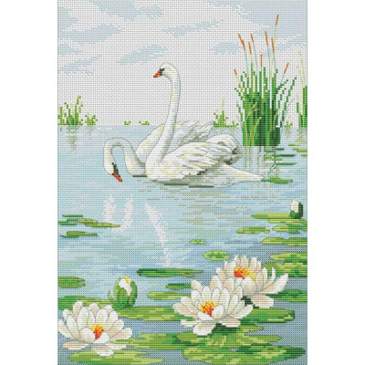 Пара лебедів |  арт. VN-141 | Набір для вишивки хрестиком
