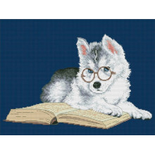 Хаскі (синя канва)