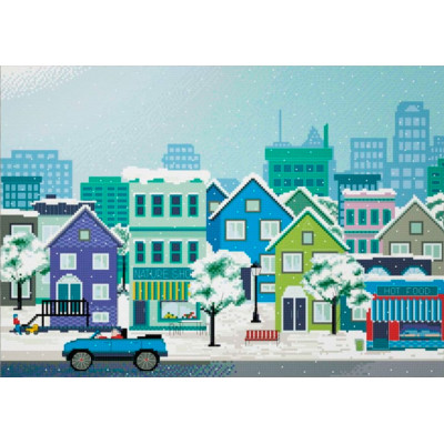 Зимове містечко |  арт. VN-155 | Набір для вишивки хрестиком