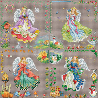 Пори року |  арт. VN-215 | Набір у змішаной техніці