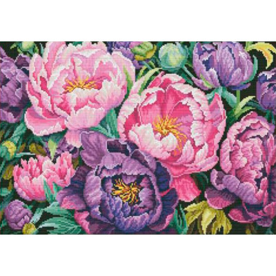Бархатные пионы |  арт. VN-222 | Набор для вышивки крестиком