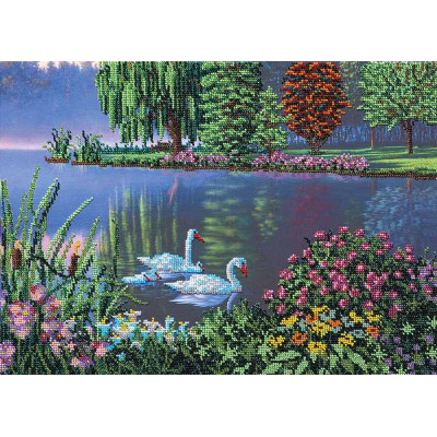 Лебедина пісня |  арт. AB-096 | Набір для вишивки бісером