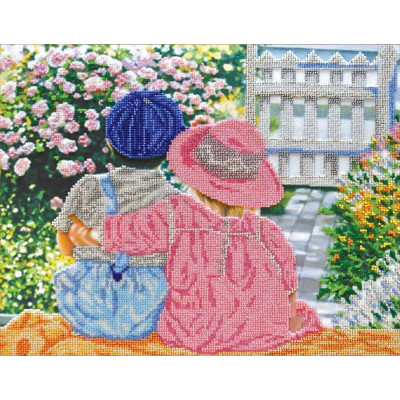 Побачення на ганку | арт. AB-245 | Набір для вишивки бісером Побачення на ганку | арт. AB-245 | Набір для вишивки бісером