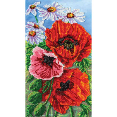 Дикі маки-1 |  арт. AB-269 | Набір для вишивки бісером