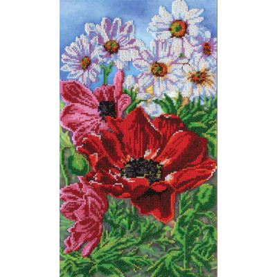 Дикі маки-2 |  арт. AB-270 | Набір для вишивки бісером