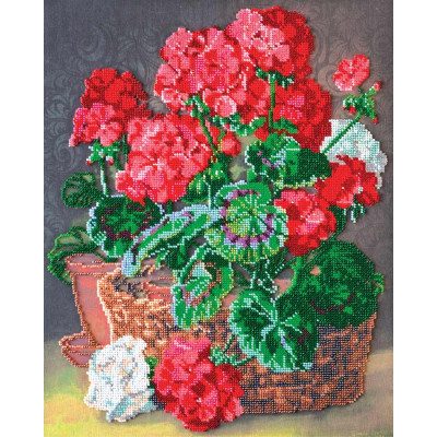 Герань |  арт. AB-396 | Набір для вишивки бісером