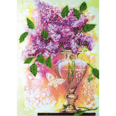 Бузковий натюрморт  |  арт. AB-528 | Набір для вишивки бісером