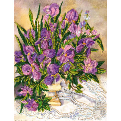 Квіткове мереживо |  арт. AB-535 | Набір для вишивки бісером