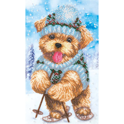 Зимові забави |  арт. AB-559 | Набір для вишивки бісером