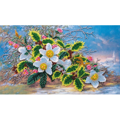 Різдвяний букет |  арт. AB-565 | Набір для вишивки бісером