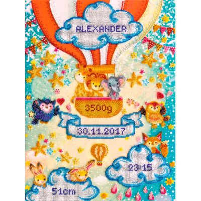 Метрика |  арт. AB-590 | Набір для вишивки бісером