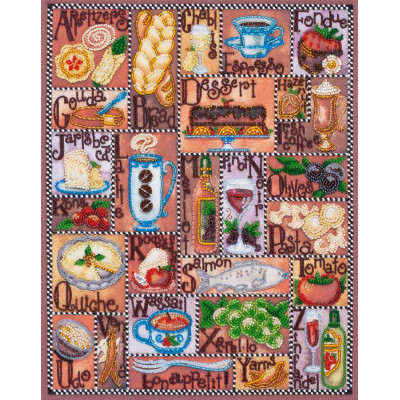 Алфавіт гурмана |  арт. AB-654 | Набір для вишивки бісером