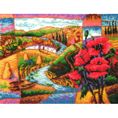 Сільский пейзаж. Маки |  арт. 372 | Набір для вишивки бісером