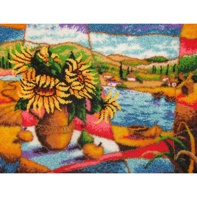 Сільский пейзаж. Соняшники |  арт. 373 | Набір для вишивки бісером