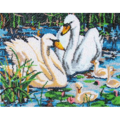 Лебедина сім'я |  арт. 520 | Набір для вишивки бісером