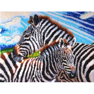 Зебры |  арт. 580 | Набор для вышивки бисером