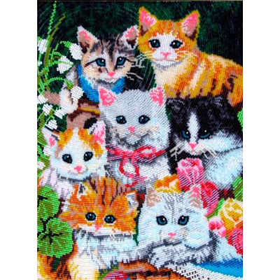 Семеро кошенят |  арт. 593 | Набір для вишивки бісером