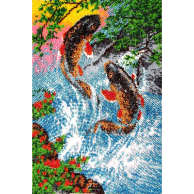 Золоті коропи | арт. 602 | Набір для вишивки бісером Золоті коропи | арт. 602 | Набір для вишивки бісером