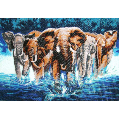 Африканські слони | арт. 603 | Набір для вишивки бісером Африканські слони | арт. 603 | Набір для вишивки бісером