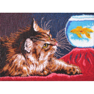 Кошеня та золота рибка |  арт. 604 | Набір для вишивки бісером