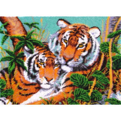 Тигри в джунглях | арт. 607 | Набір для вишивки бісером Тигри в джунглях | арт. 607 | Набір для вишивки бісером