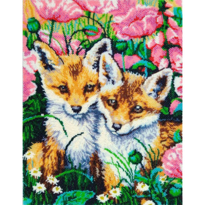 Лисенята |  арт. 643 | Набір для вишивки бісером