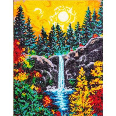 Захід сонця восени |  арт. 750 | Набір для вишивки бісером