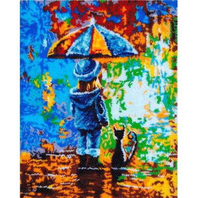 Вдвоём под дождём |  арт. 834 | Набор для вышивки бисером