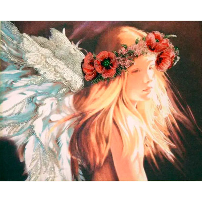 Ангел в маковому вінку |  арт. БП-105 | Набір для вишивки бісером