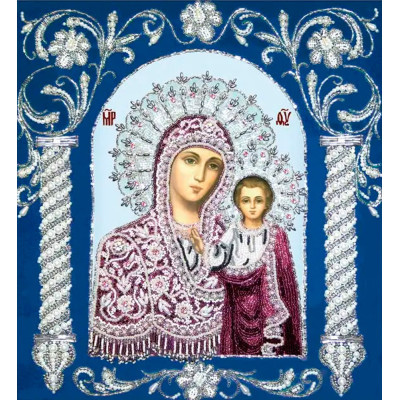 Богородиця Казанська в рамці |  арт. БП-127 | Набір для вишивки бісером