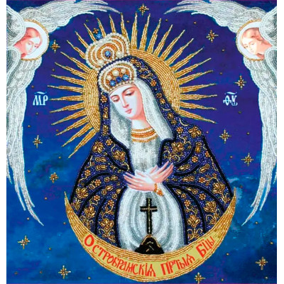 Богородиця Остробрамська з ангелами |  арт. БП-128 | Набір для вишивки бісером