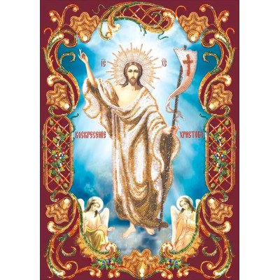 Воскресіння Христове в рамці |  арт. БП-131 | Набір для вишивки бісером