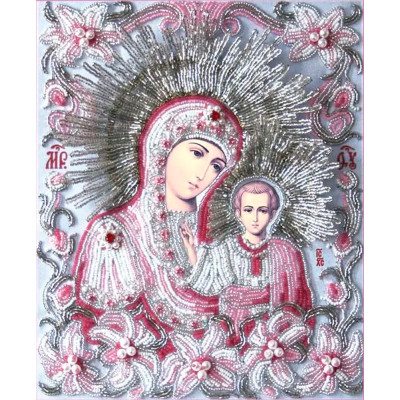 Богородиця Казанська "Лілії" |  арт. БП-138 | Набір для вишивки бісером