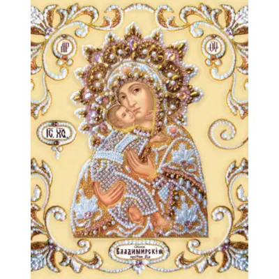 Богородиця Володимирська в рамці |  арт. БП-161 | Набір для вишивки бісером