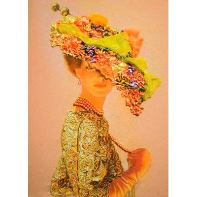 Дама в золотому |  арт. БП-107 | Набір для вишивки бісером