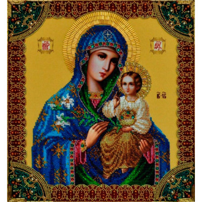 Ікона Божої Матері Нев'янучий цвіт |  арт. P-203 | Набір для вишивки бісером