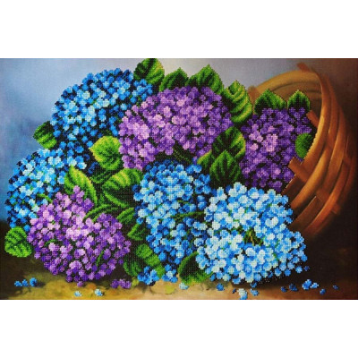 Гортензії у кошику |  арт. P-292 | Набір для вишивки бісером