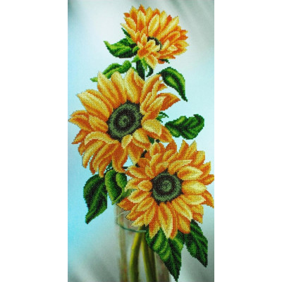 Натюрморт з соняшниками |  арт. P-309 | Набір для вишивки бісером