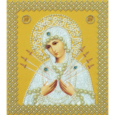 Ікона Божої Матері Семистрільна (золото) |  арт. Р-327 | Набір для вишивки бісером