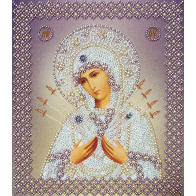 Ікона Божої Матері Семистрільна (срібло) |  арт. Р-328 | Набір для вишивки бісером