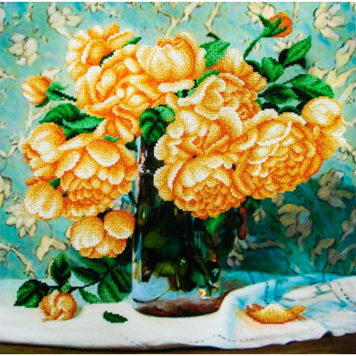 Натюрморт з трояндами |  арт. Р-349 | Набір для вишивки бісером