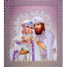 Святі Петро і Февронія (перли) срібло