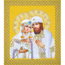 Святі Петро і Февронія (перли) золото