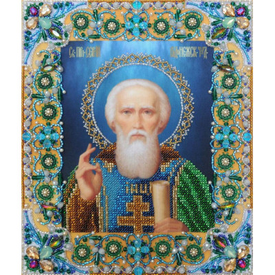 Ікона Святий Сергій Радонезький |  арт. Р-410 | Набір для вишивки бісером