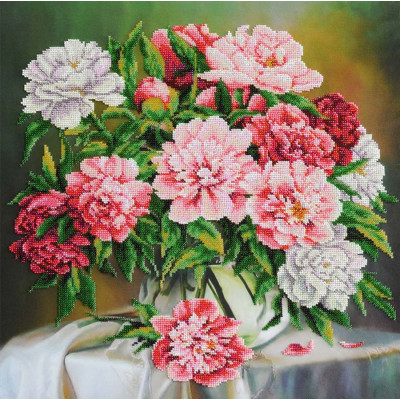 Півонії |  арт. Р-411 | Набір для вишивки бісером