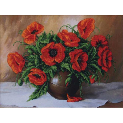 Маковий букет |  арт. Б-023 | Набір для вишивки бісером